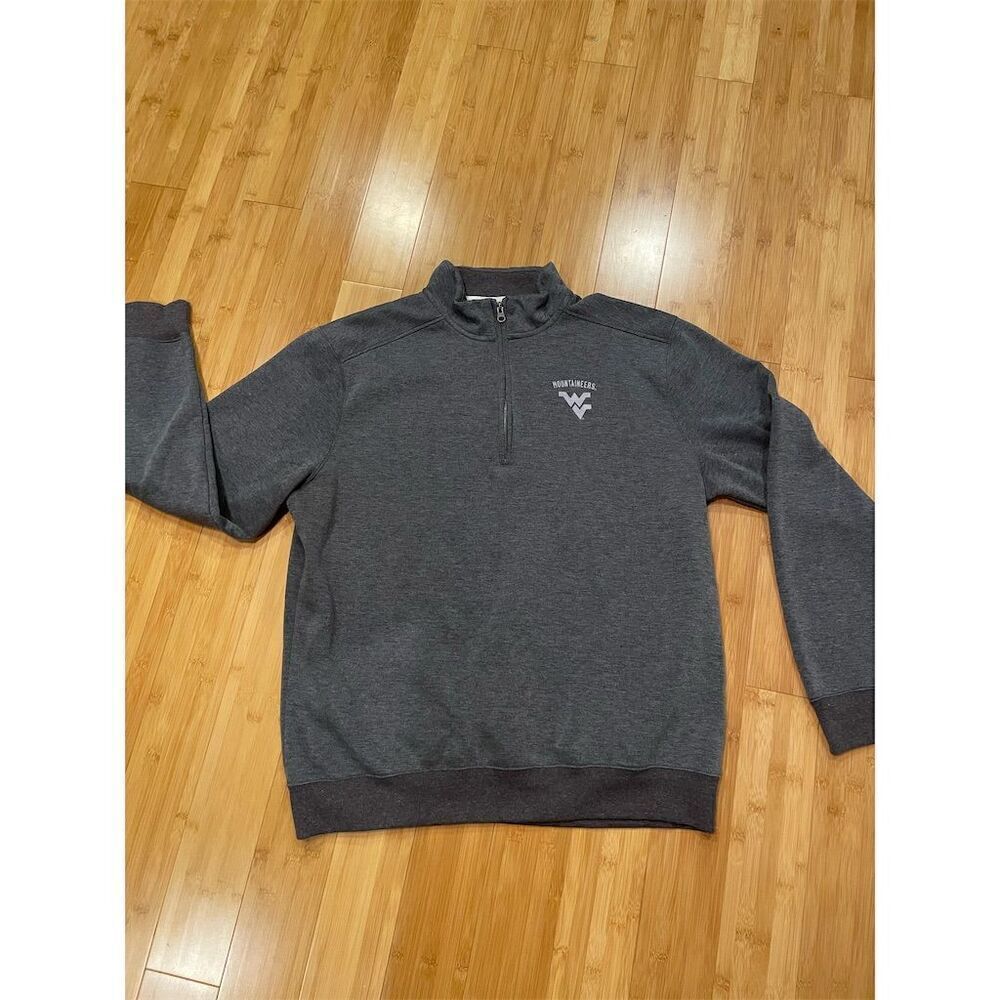 Top of the World Men's 2XL Gray Full Zip Sweater Mountaineers Logo